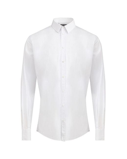 Dolce & Gabbana White Cotton Dress Shirt for men