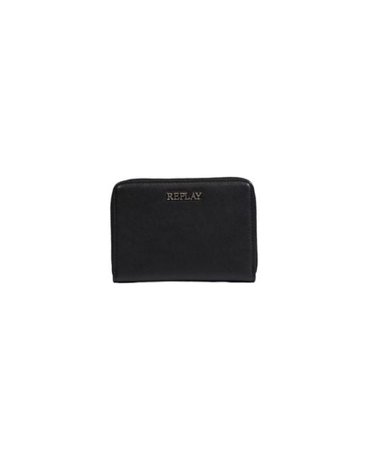 Replay Black Polyester Wallet