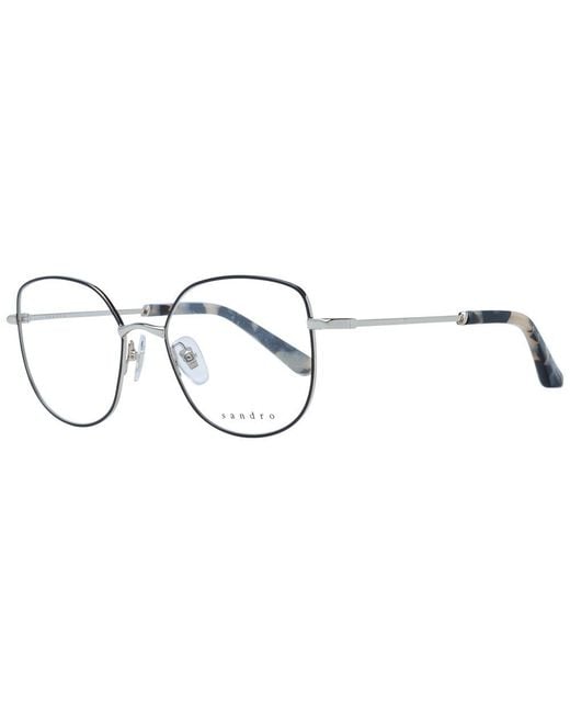Sandro Metallic Black Metal Glasses (frames) for men