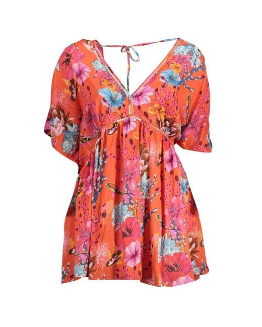 Desigual Red Cotton Dress