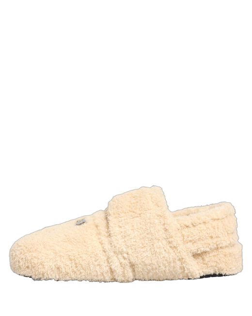 Dolce & Gabbana Natural Beige Faux Fur Flats Men Slides Sandals Shoes for men