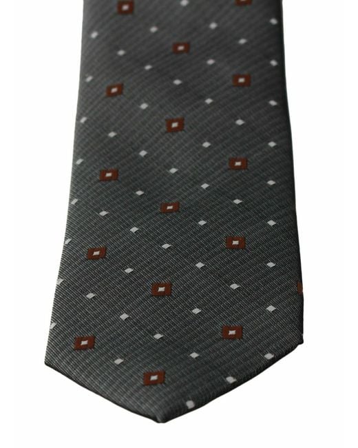 Dolce & Gabbana Black Elegant Patterned Silk Blend Neck Tie for men