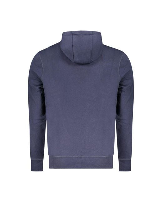 North Sails Blue Cotton Men's Hooded Sweatshirt for men