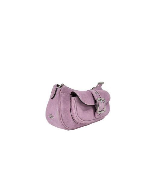 COACH Purple Mini Ashton Suede Shoulder Bag Purse