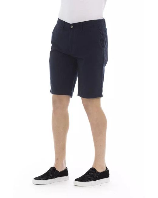 Baldinini Blue Cotton Short for men