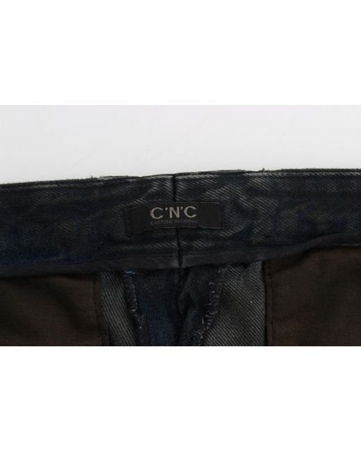 CoSTUME NATIONAL Black Cotton Slim Denim Jeans Blue Sig17918 for men
