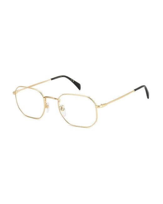 David Beckham Metallic Gold Metal Glasses (frames) for men