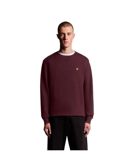 Lyle & Scott Red Bordeaux Cotton Sweatshirt for men