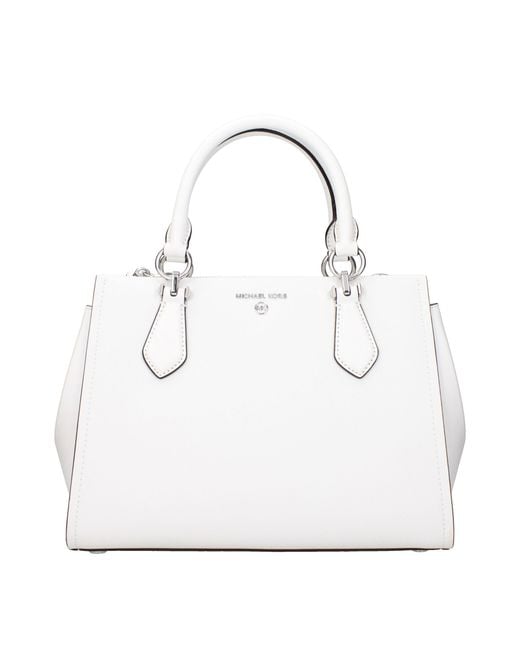 Michael Kors White Leather Handbag