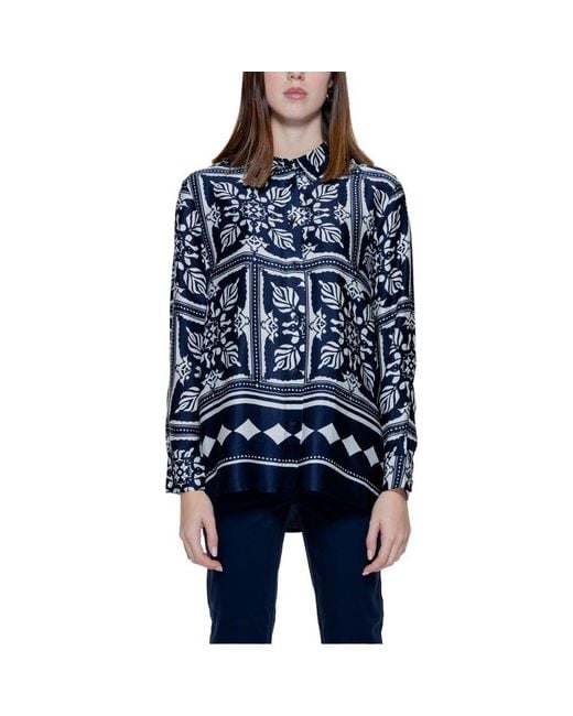 Street One Blue Viscose Blouse
