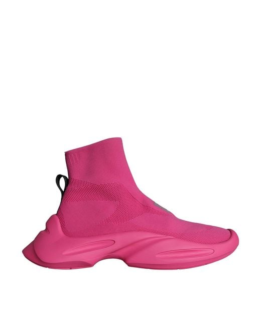 Dolce & Gabbana Pink Logo Print Slip On Socks Sneakers Shoes for men