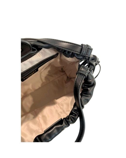 Twinset Black Pu Shoulder Bag