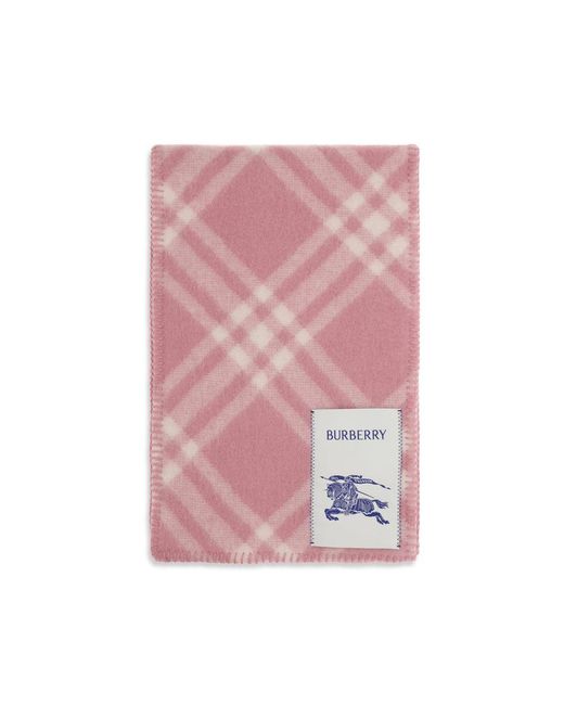 Burberry Pink Multicolor Wool Oves Aries Scarf