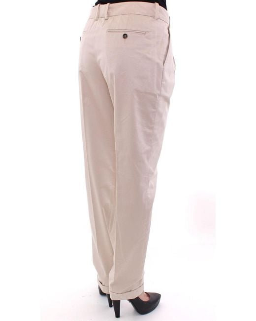 Dolce & Gabbana Natural Cotton Chinos Pants