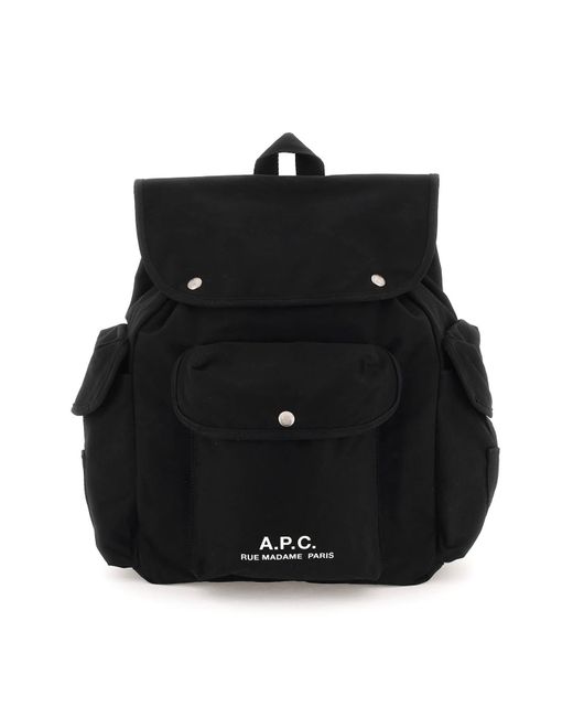 A.P.C. Black Récupération 2.0 Backpack for men