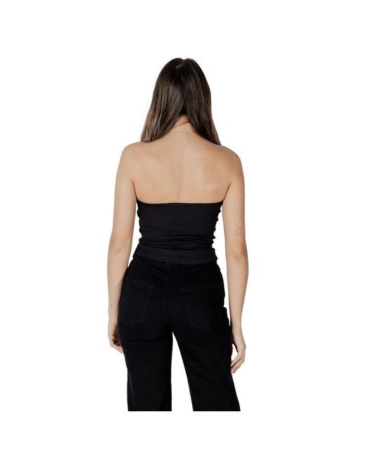 Calvin Klein Black Cotton Rigenerato Tops & T