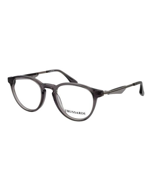 Trussardi Black Gray Acetate Glasses (frames) for men