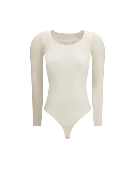 Wolford White Beige Polyamide Bodysuit