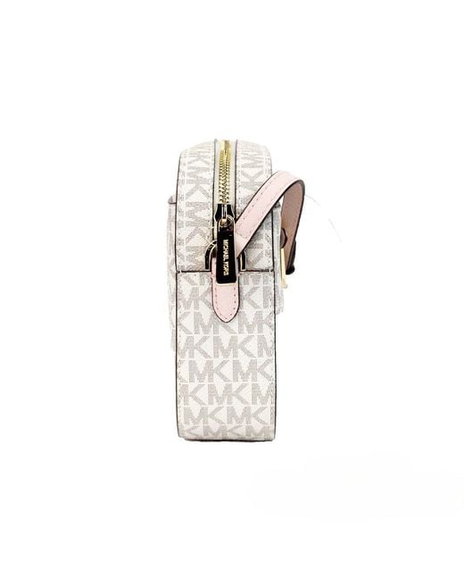 Michael Kors Metallic Adult Saffiano Leather Chain Zip Crossbody Handbag