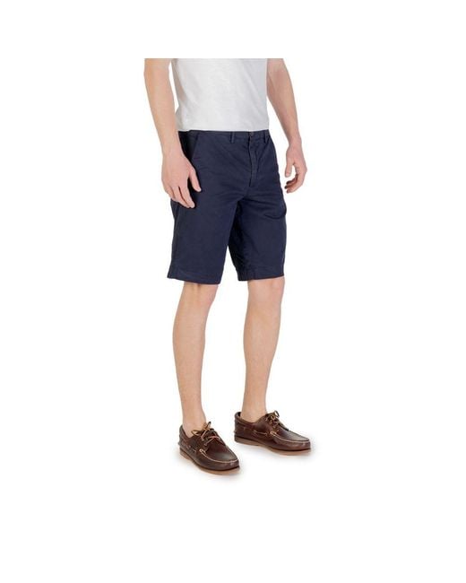 Borghese Blue Cotton Bermuda for men