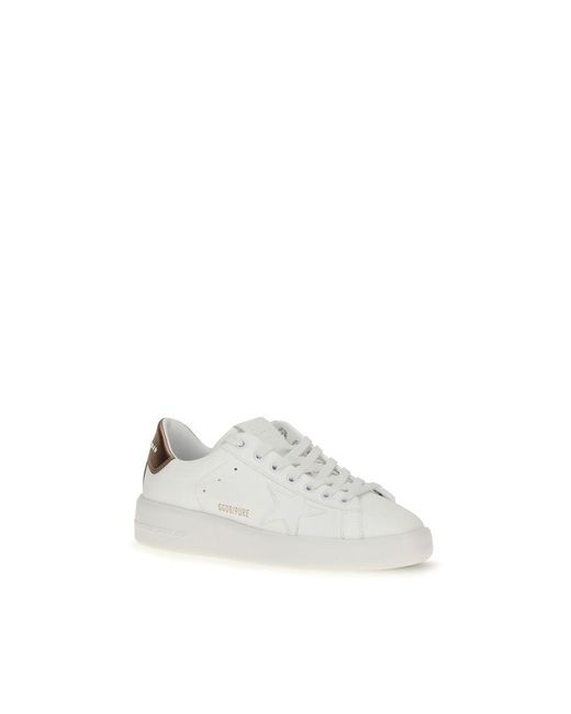 Golden Goose Deluxe Brand White Calf Leather Bos Taurus Low Top Sneakers