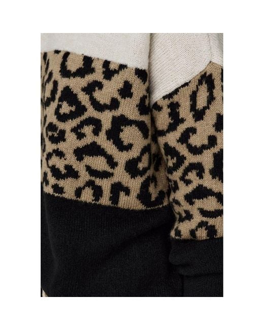 ONLY Black Bicolor Marabou Sweatshirt