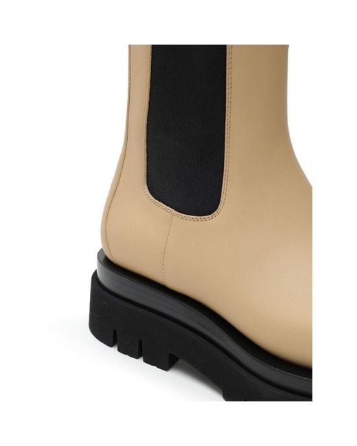Bottega Veneta Black Beige Leather Boot