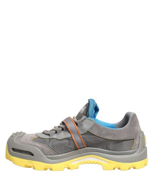 Dolce & Gabbana Gray Airmaster Panelled Low Top Sneakers Shoes Nylon Suede for men