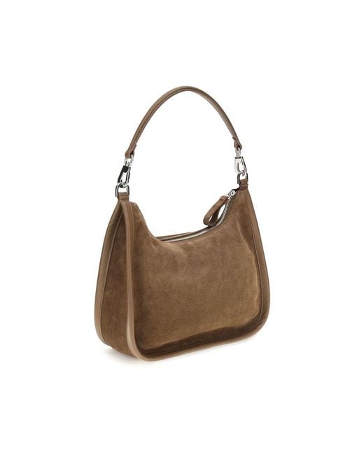 Pierre Hardy Brown Beige Calf Leather Bos Taurus Shoulder Bag