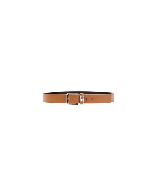 Tommy Hilfiger White Beige Leather Regular Belt for men