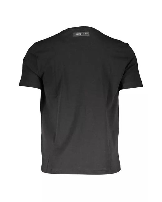 Philipp Plein Black Cotton T-shirt for men