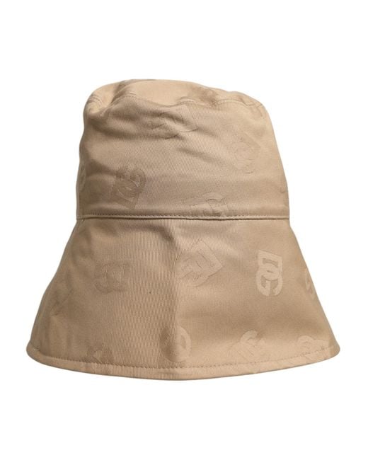 Dolce & Gabbana Natural Logo Monogram Cotton Bucket Cap for men