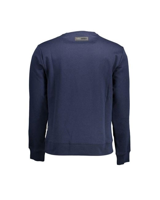 Philipp Plein Blue Cotton Sweater for men
