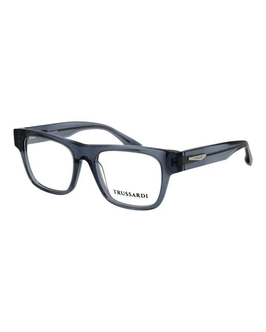 Trussardi Blue Gray Acetate Glasses (frames) for men