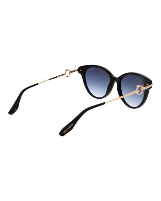 Trussardi Blue Black Acetate Sunglasses