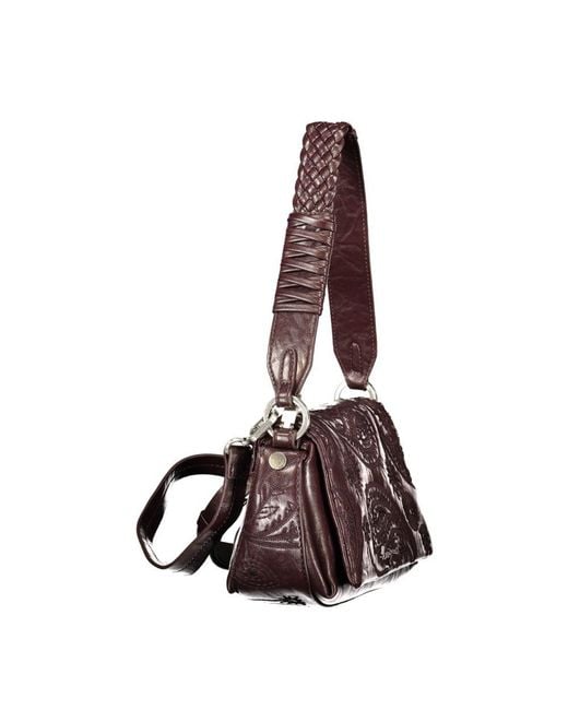 Desigual Purple Brown Polyethylene Handbag