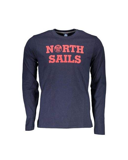 North Sails Blue Cotton T-Shirt for men