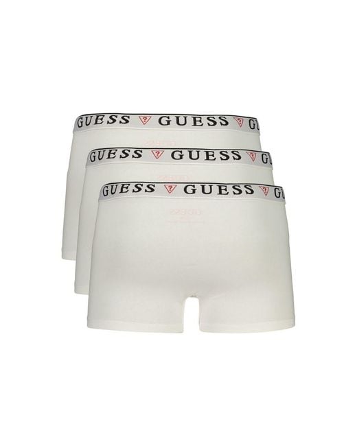Guess White Cotton Men's Boxer for men
