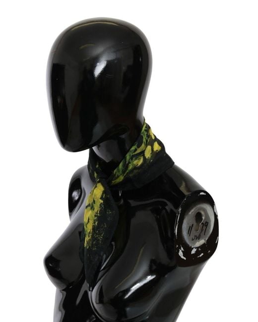 Gianfranco Ferré Green Gf Ferre Yellow Floral Wrap Shawl Foulard Scarf
