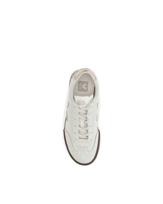 Veja White Calf Leather Bos Taurus Low Top Sneakers