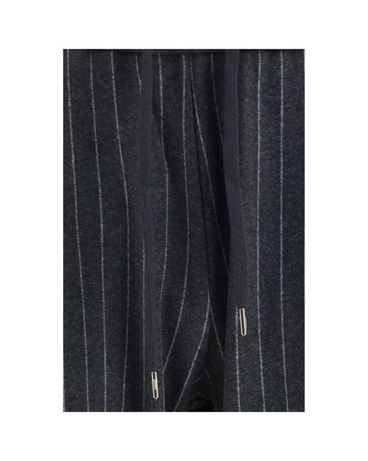 Herno Blue Gray Cotton Casual Pants for men