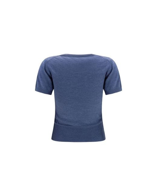 Vivienne Westwood Blue Wool Oves Aries Sweatshirt