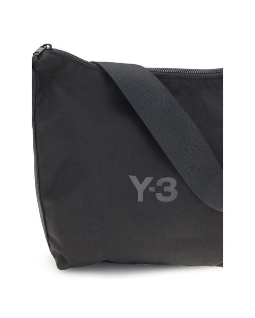 Y-3 Black Logo Shoulder Bag for men