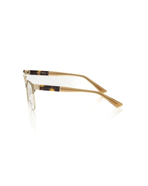 Frankie Morello Metallic Geometric-Tone Clubmaster Eyeglasses