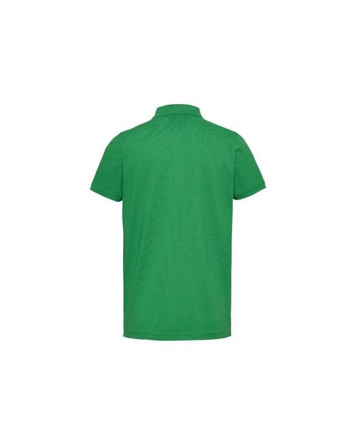Tommy Hilfiger Green Bicolor Cotton Polo Shirt for men