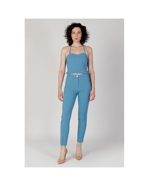 Rinascimento Blue Turquoise Polyester Tops & T
