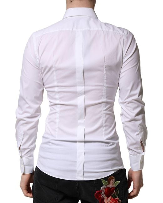 Dolce & Gabbana Purple Long Sleeves Dress Formal Shirt for men