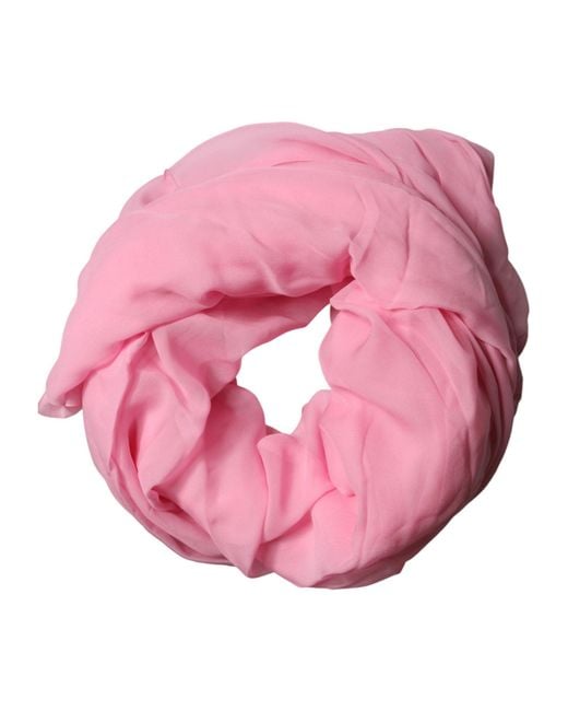 Dolce & Gabbana Pink Silk Sash Neck Wrap Shawl Scarf for men