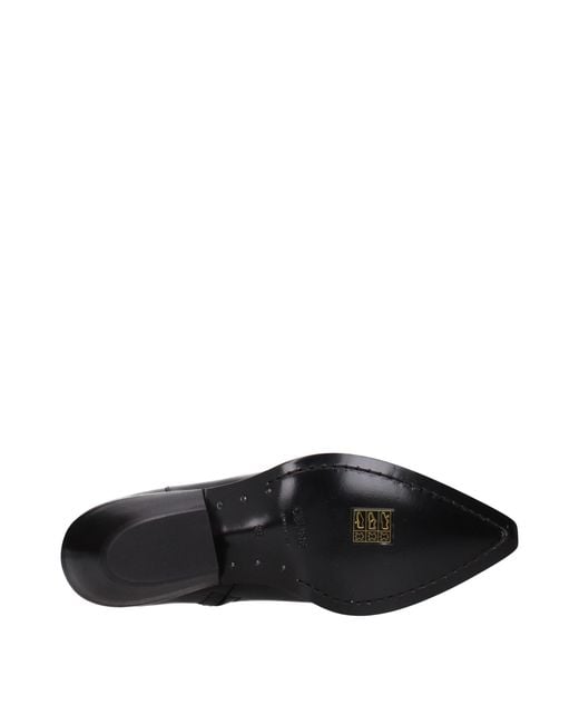 Céline Black Leather Ankle Boots