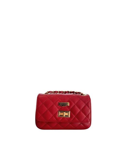 Baldinini Red Leather Crossbody Bag